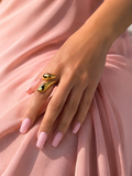 Bague feuillage doré