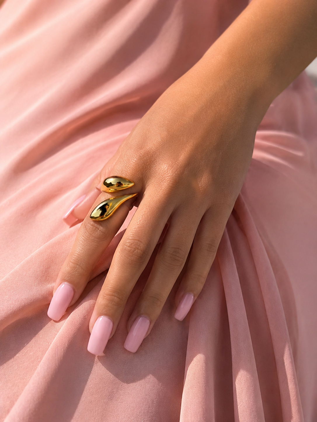 Bague feuillage doré